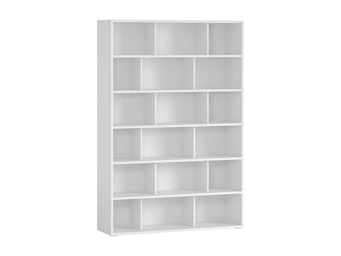 Bibliothèque scandinave blanc mat L140 cm EPURE