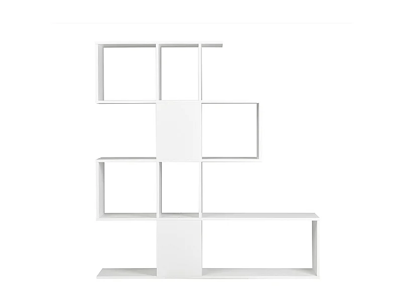Bibliothèque ouverte séparateur design blanc laqué brillant L139 cm COMO