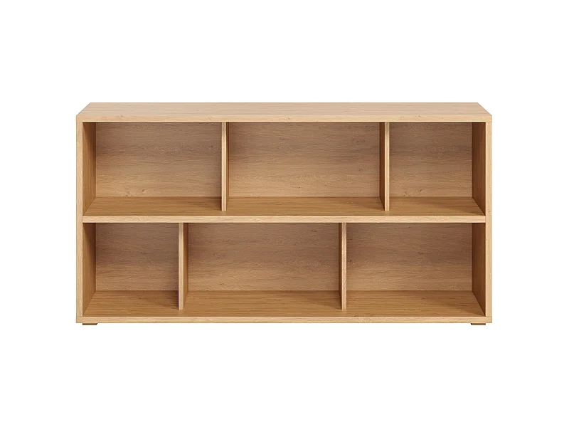 Bibliothèque basse finition bois clair chêne L140 cm EPURE