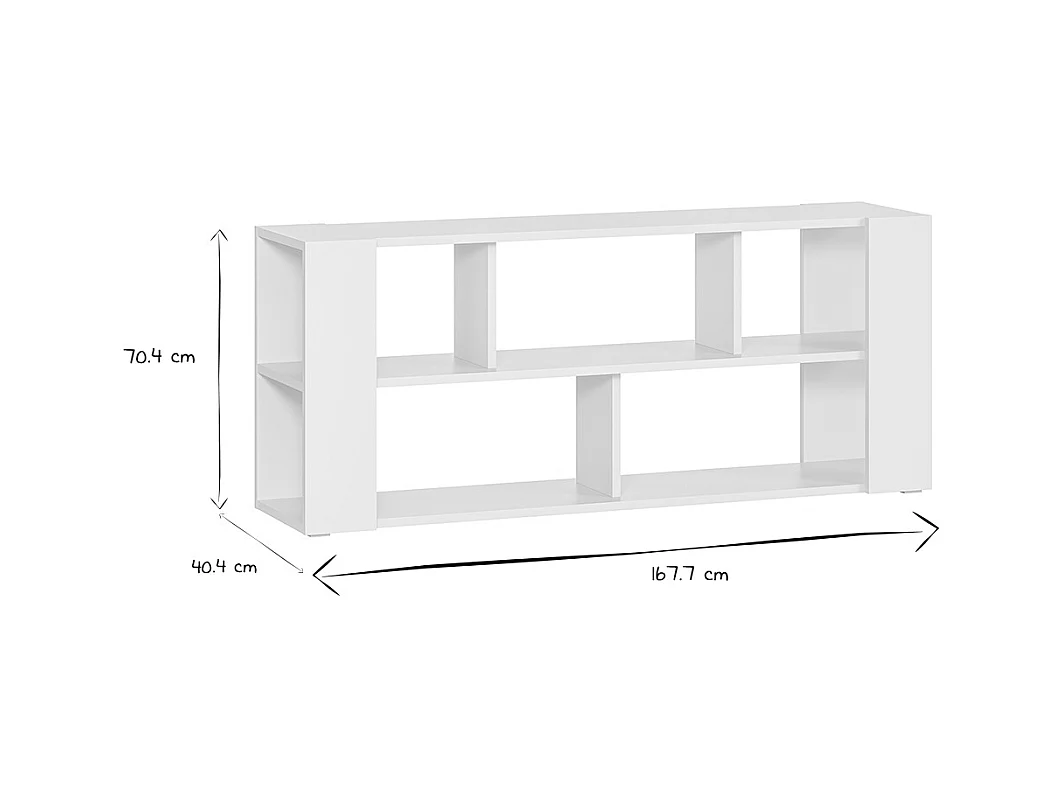 Biblioteca baja blanca L168 cm MUSSO