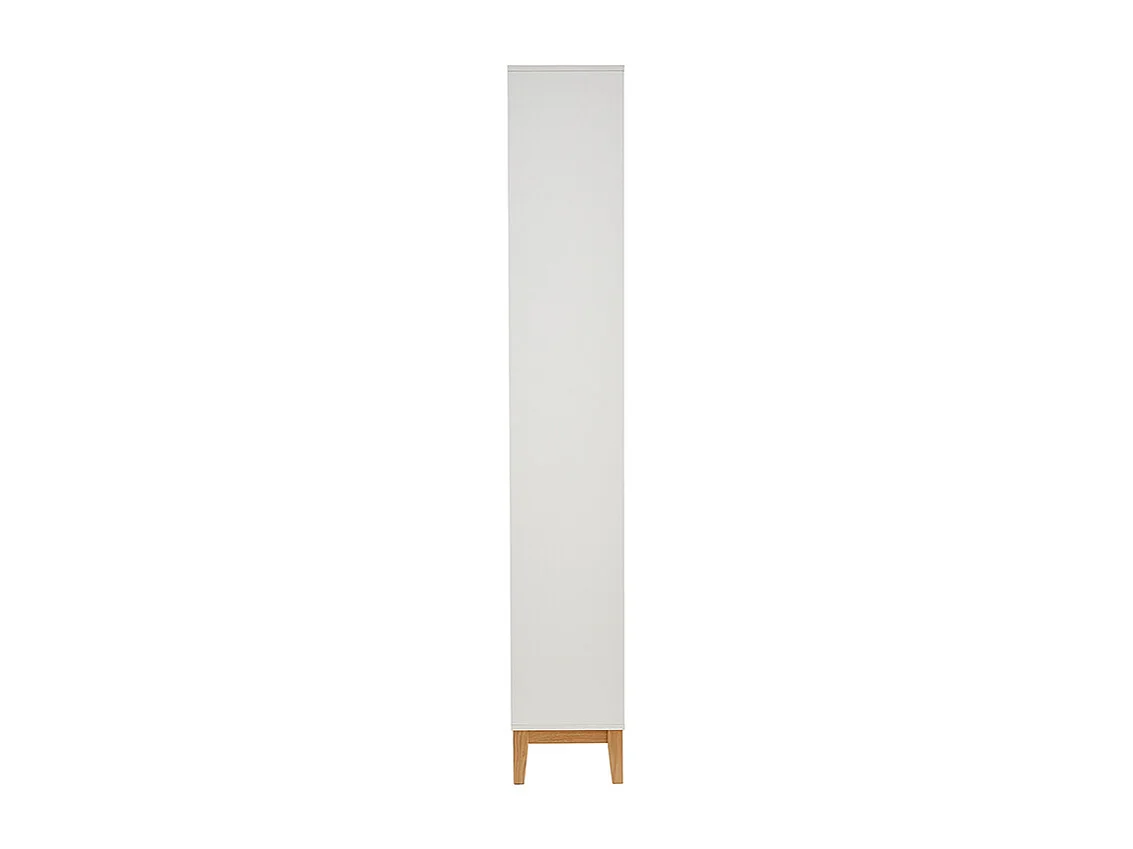 Libreria scandinava in legno chiaro rovere e bianco L90 cm ABEL