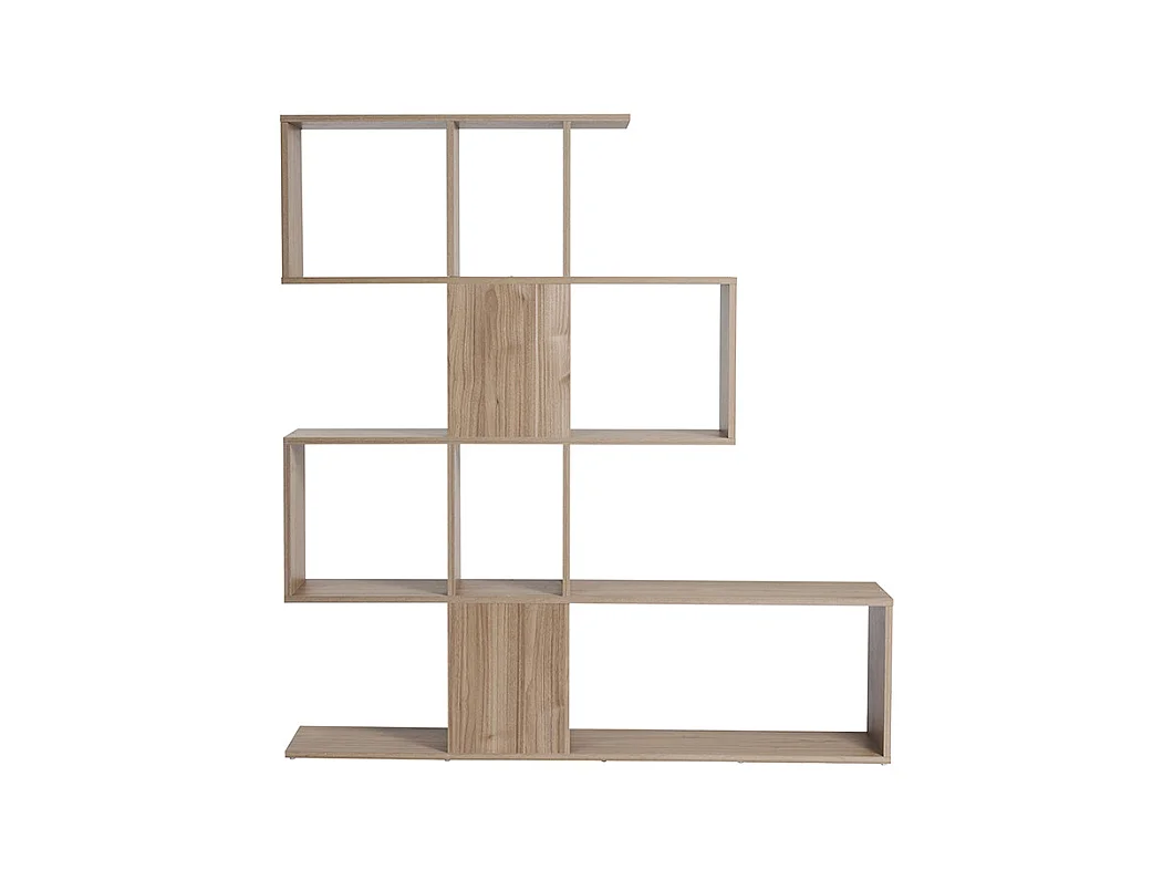 Bibliothèque ouverte séparateur design finition bois clair chêne L139 cm COMO
