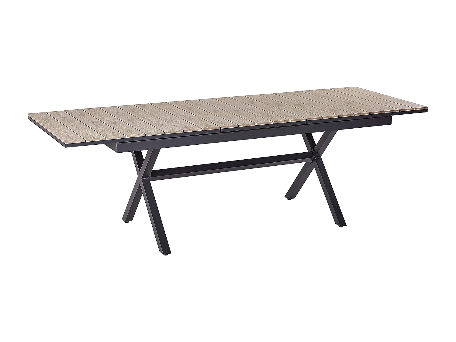 Table de salle à manger de jardin extensible FANES 184/242 cm 90 cm Métal Gris graphite
