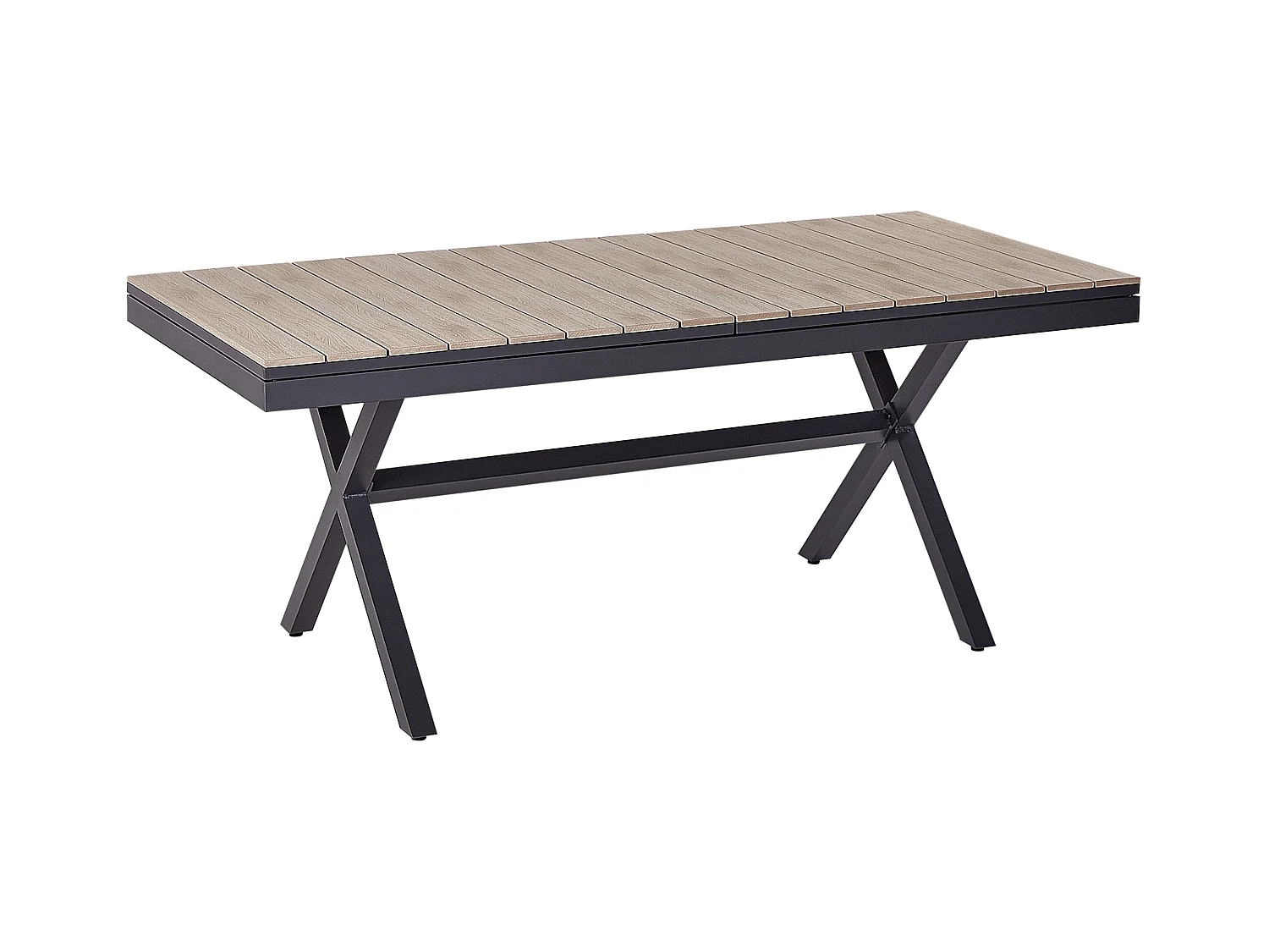 Table de salle à manger de jardin extensible FANES 184/242 cm 90 cm Métal Gris graphite