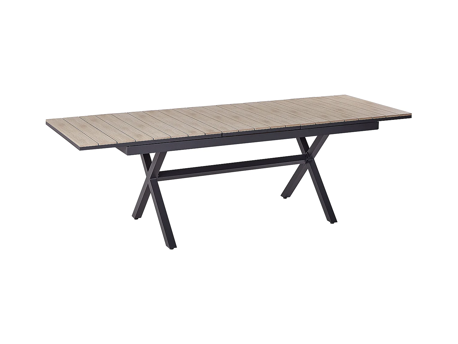 Table de salle à manger de jardin extensible FANES 184/242 cm 90 cm Métal Gris graphite