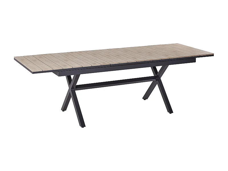 Table de salle à manger de jardin extensible FANES 184/242 cm 90 cm Métal Gris graphite
