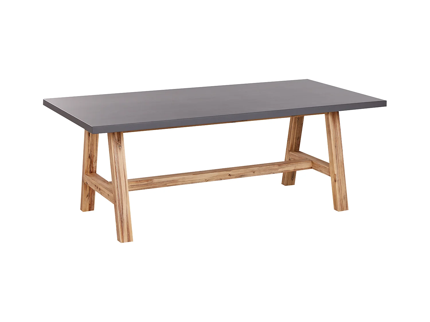 Table de salle à manger de jardin TONNARE 200 cm 100 cm Béton Gris