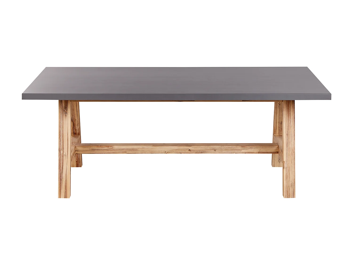 Table de salle à manger de jardin TONNARE 200 cm 100 cm Béton Gris