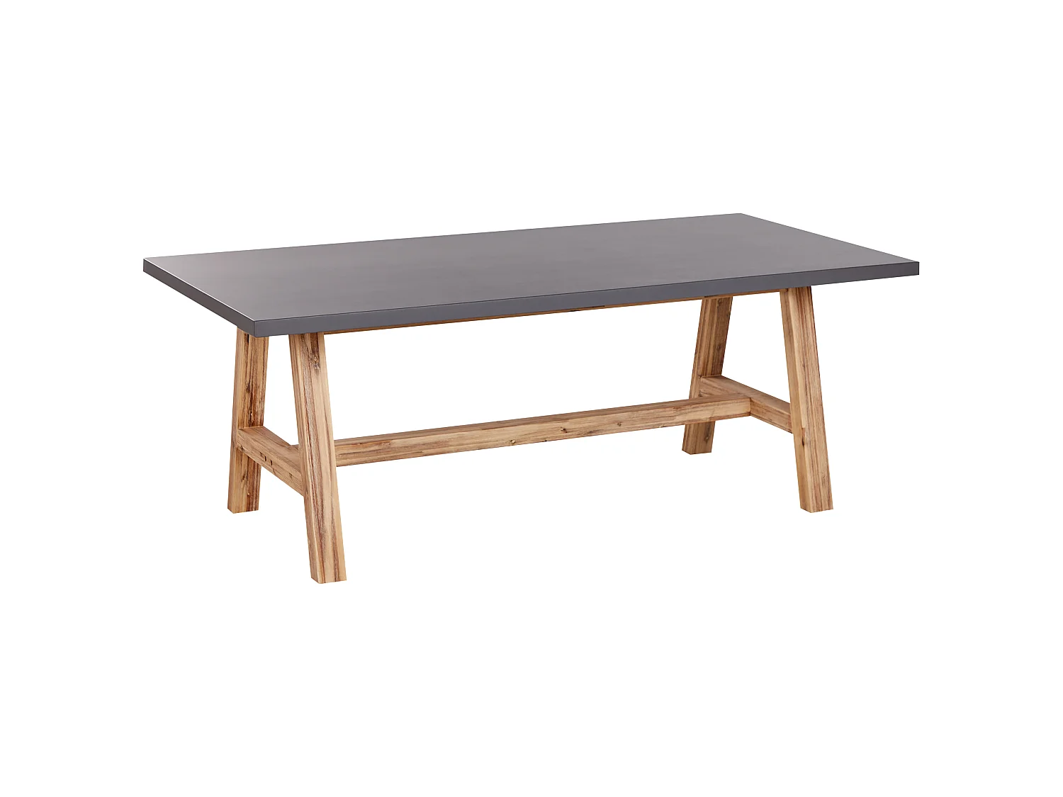 Table de salle à manger de jardin TONNARE 200 cm 100 cm Béton Gris