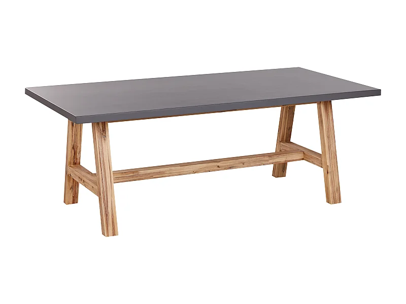 Table de salle à manger de jardin TONNARE 200 cm 100 cm Béton Gris