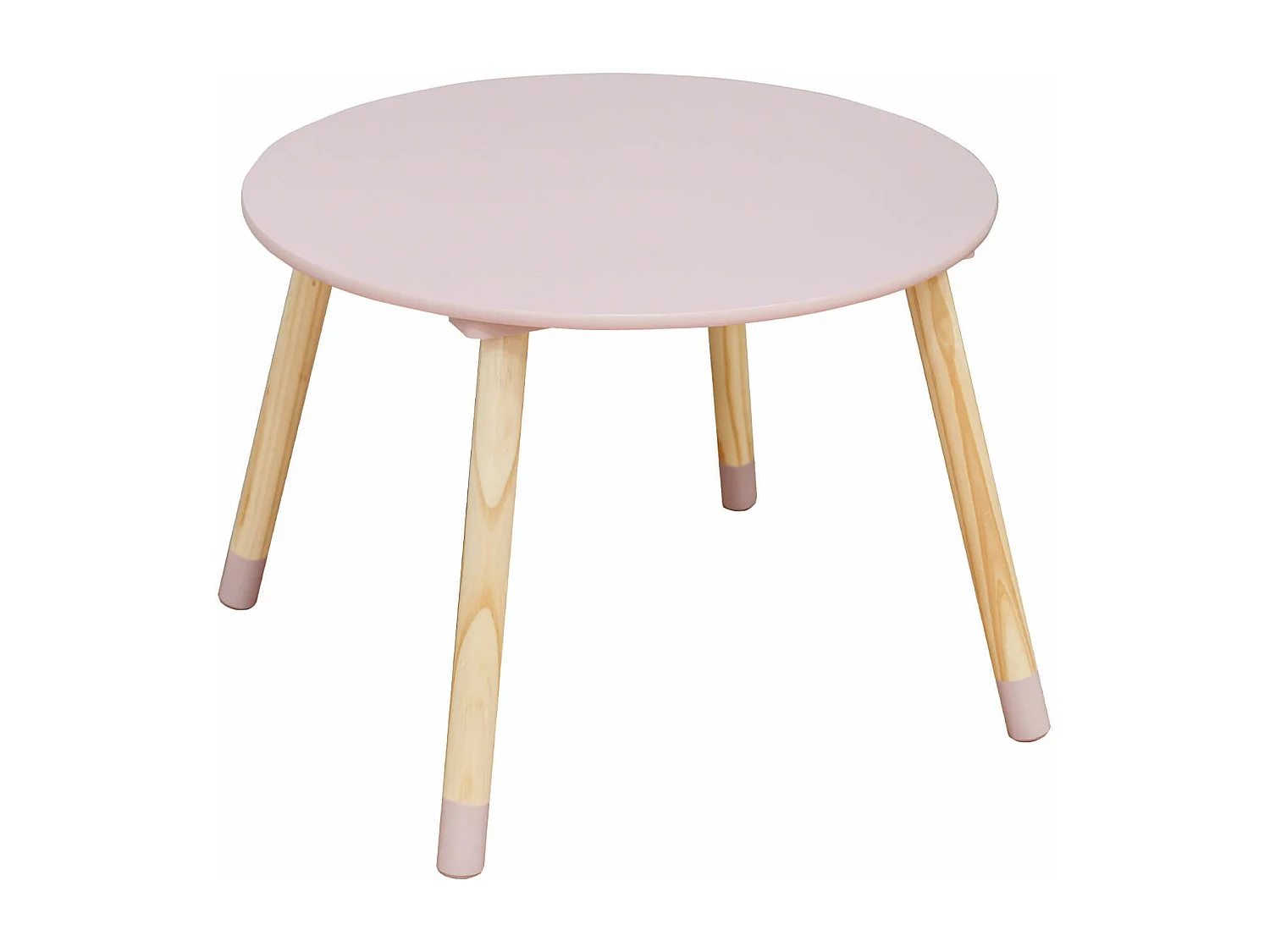 Tavolino e 2 Sedie per Bimbi Rebecca Mobili Hely 44x60x60 MDF Pino Rosa Marrone SET 3 pezzi