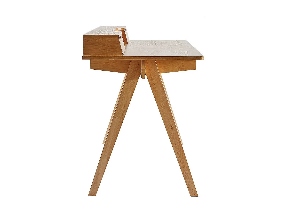 Escritorio con almacenaje de madera clara 120 cm PULITO