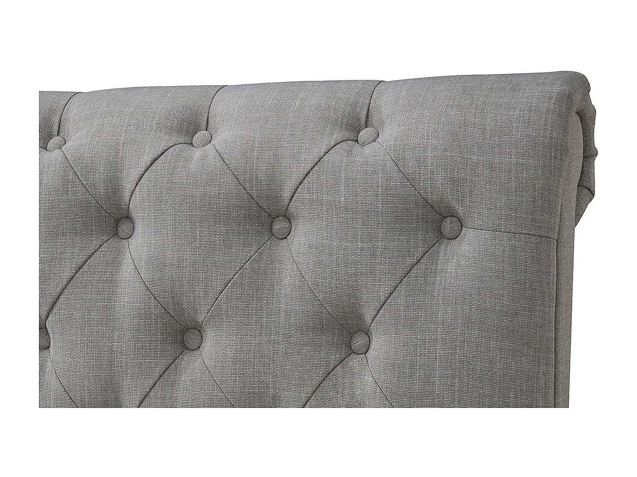 Letto design matrimoniale 160*200 lino grigio RILEY