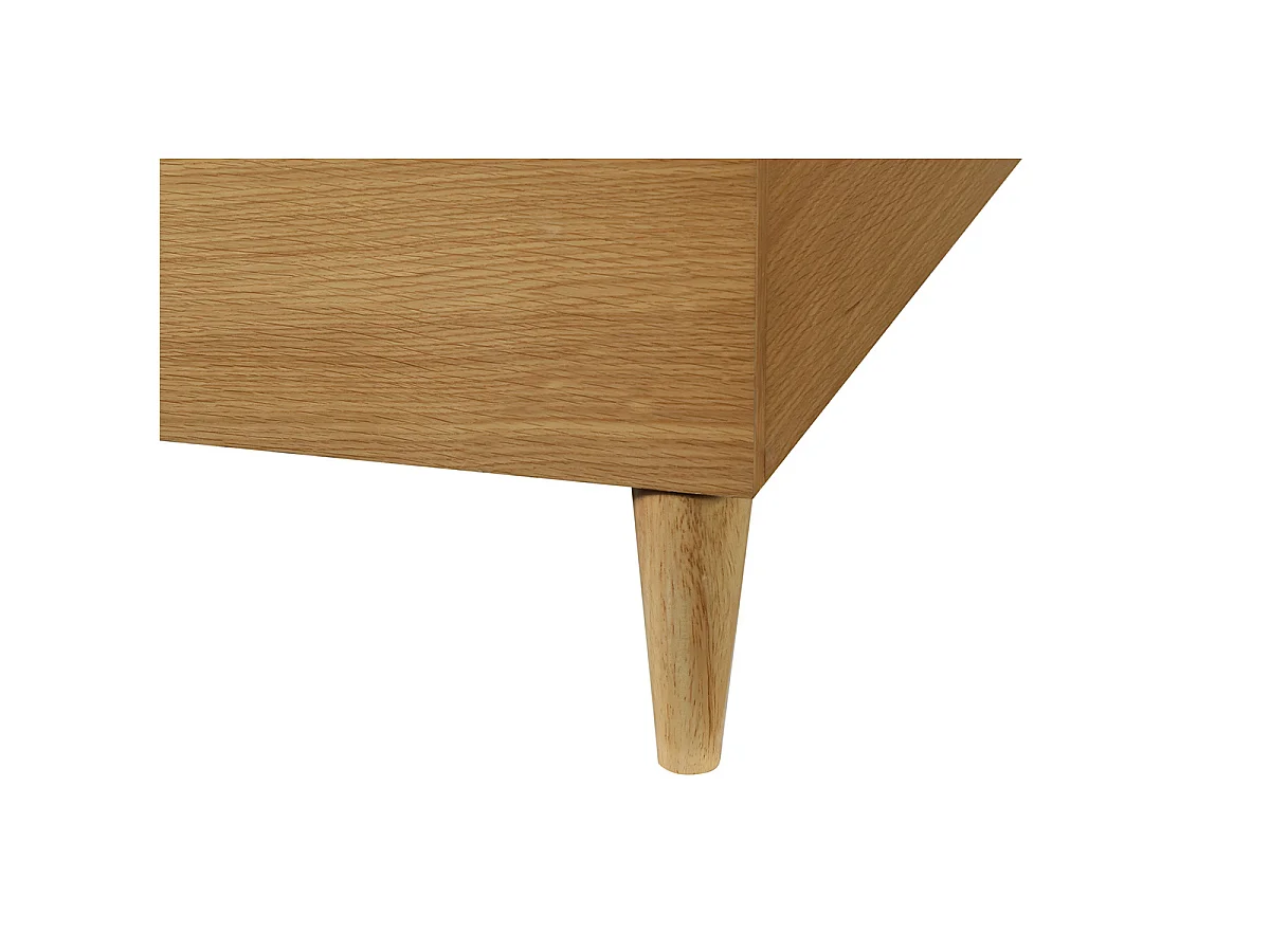 Cama adulto 160 x 200 cm con somier acabado madera clara AYO