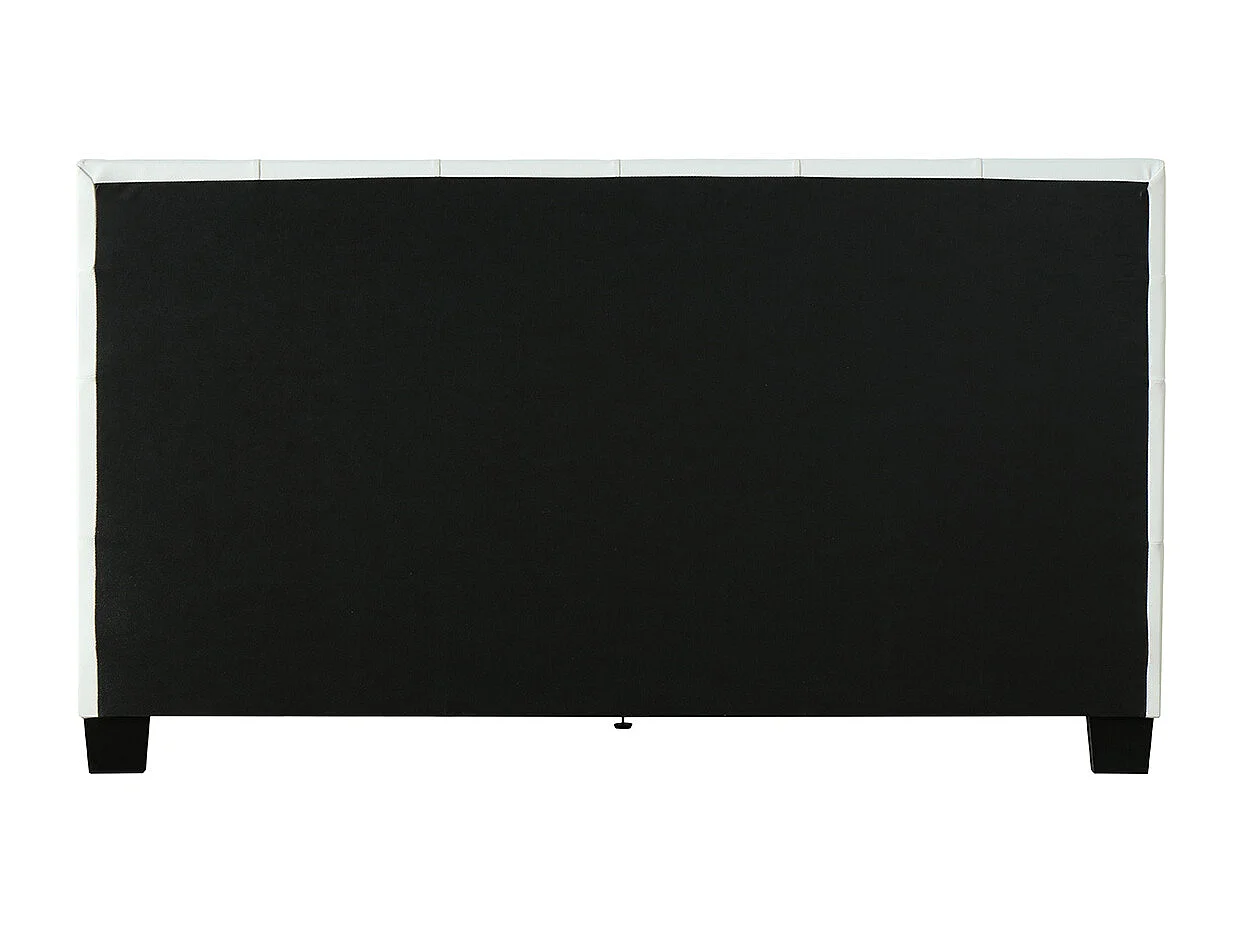 Cama 160 x 200 PU blanca acolchada MARQUISE