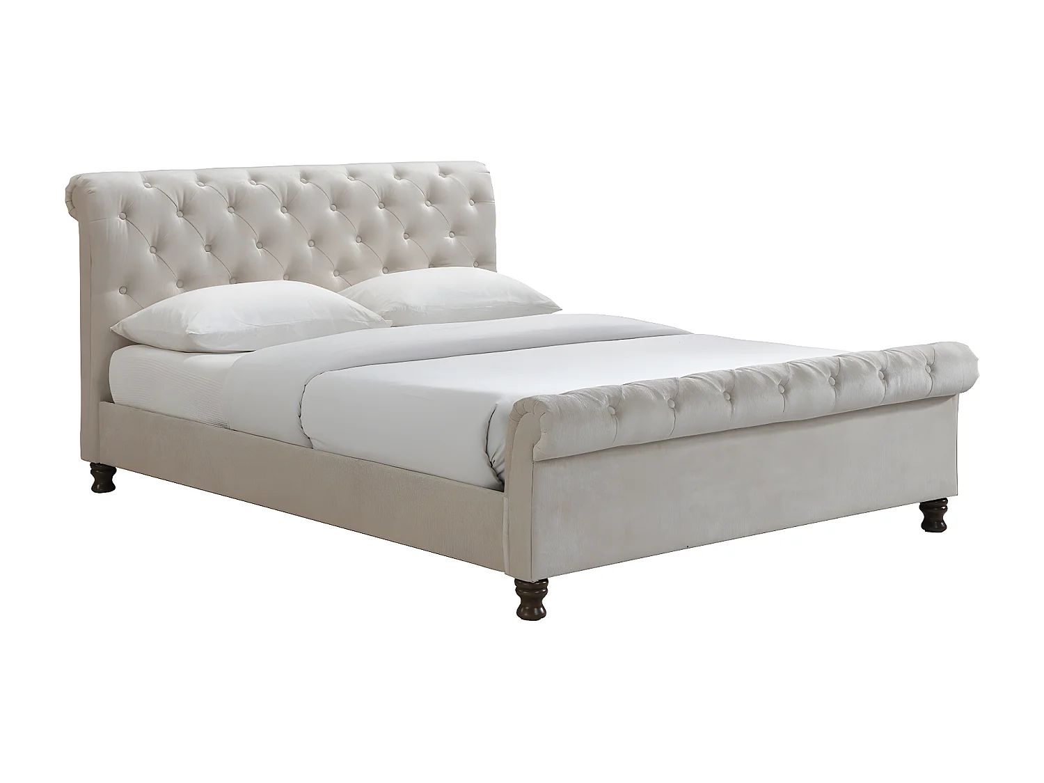 Letto matrimoniale 160x200 velluto capitonne RILEY