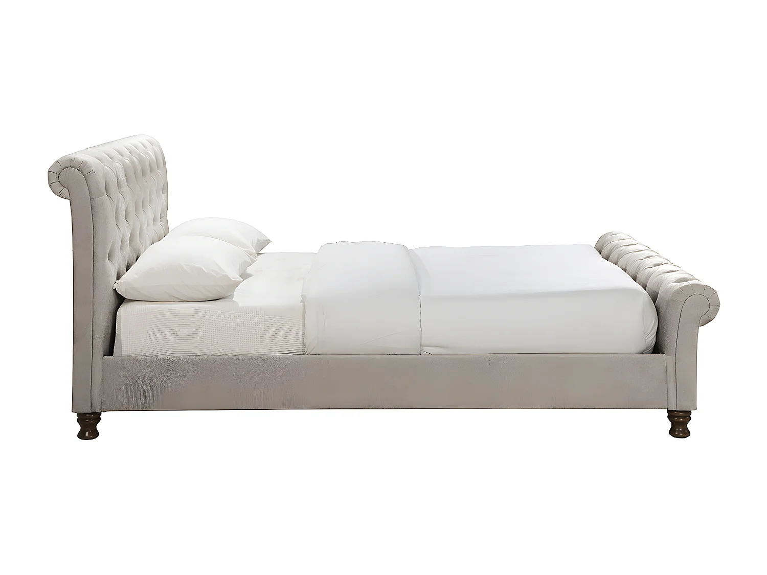 Letto matrimoniale 160x200 velluto capitonne RILEY