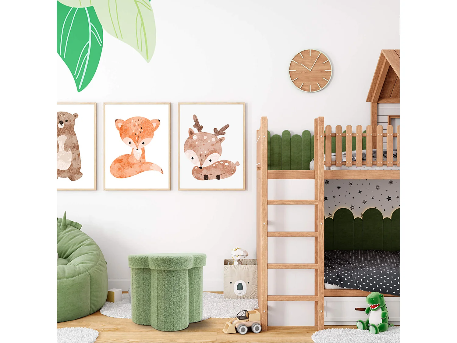 Pouf Contenitore Rebecca Mobili Carob 40x40x40 Tessuto Poliestere MDF Verde Chiaro Moderno