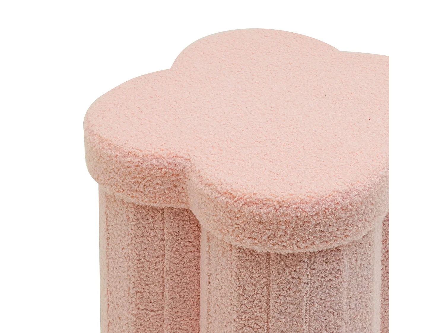 Puf con almacenaje Rebecca Mobili Hermal 40x40x40 Tela de Poliéster MDF Rosa Moderno