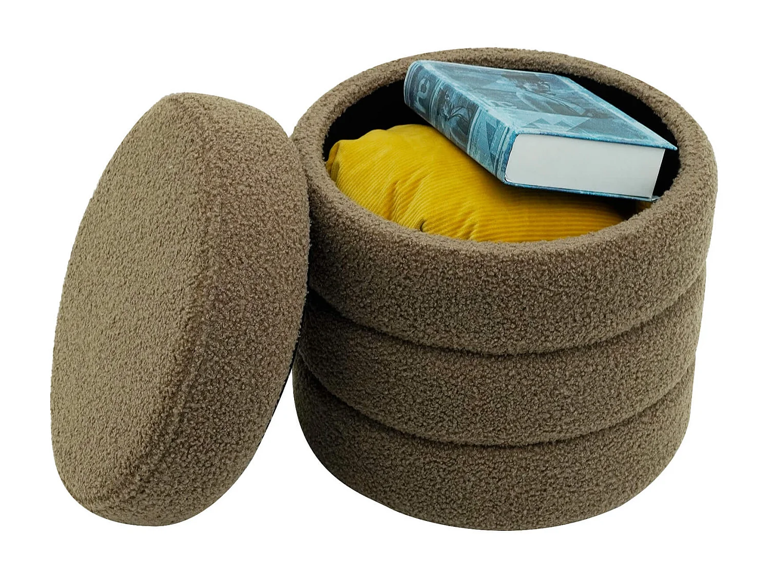 Pouf avec rangement Bunya 40x37x37 Tissu Polyester MDF Moderne