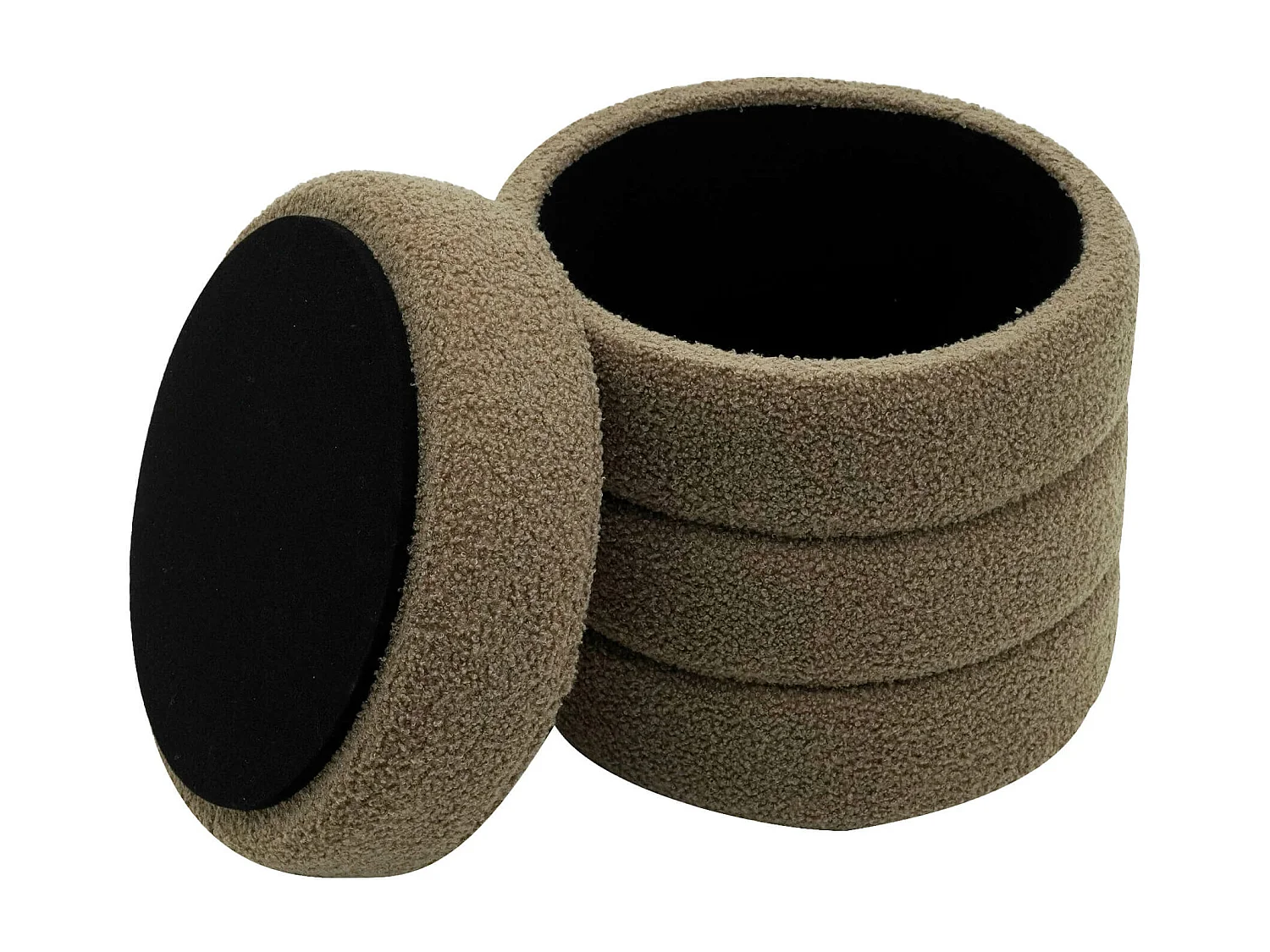Pouf avec rangement Bunya 40x37x37 Tissu Polyester MDF Moderne
