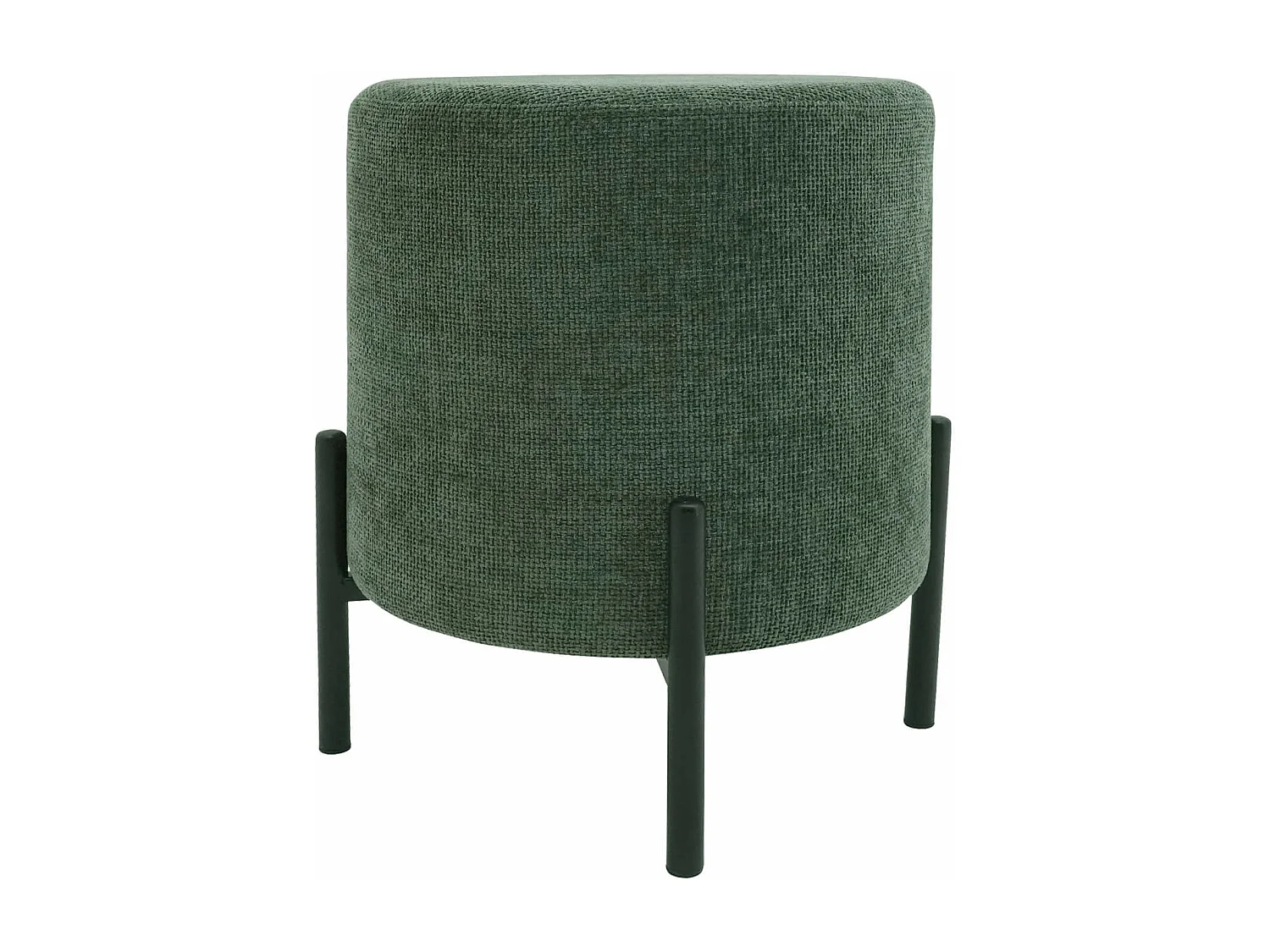 Pouf Daikon 43,5x38x38 Tissu Polyester Acier Vert Foncé Noir Moderne