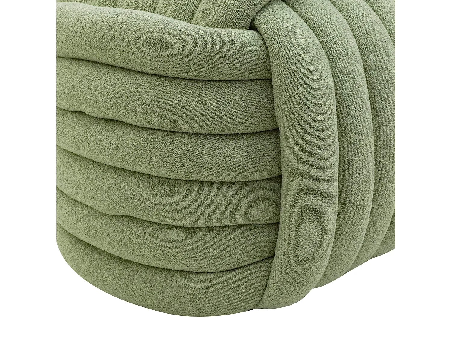 Pouf Rebecca Mobili Tawa 45x50x50 Tessuto Poliestere MDF Verde Moderno