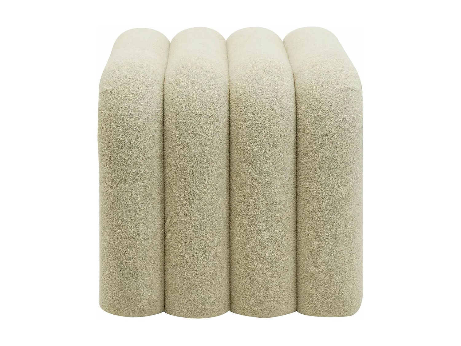 Pouf Rebecca Mobili Nikau 40x38x40 Tessuto Poliestere MDF Beige Moderno SET 2 pezzi