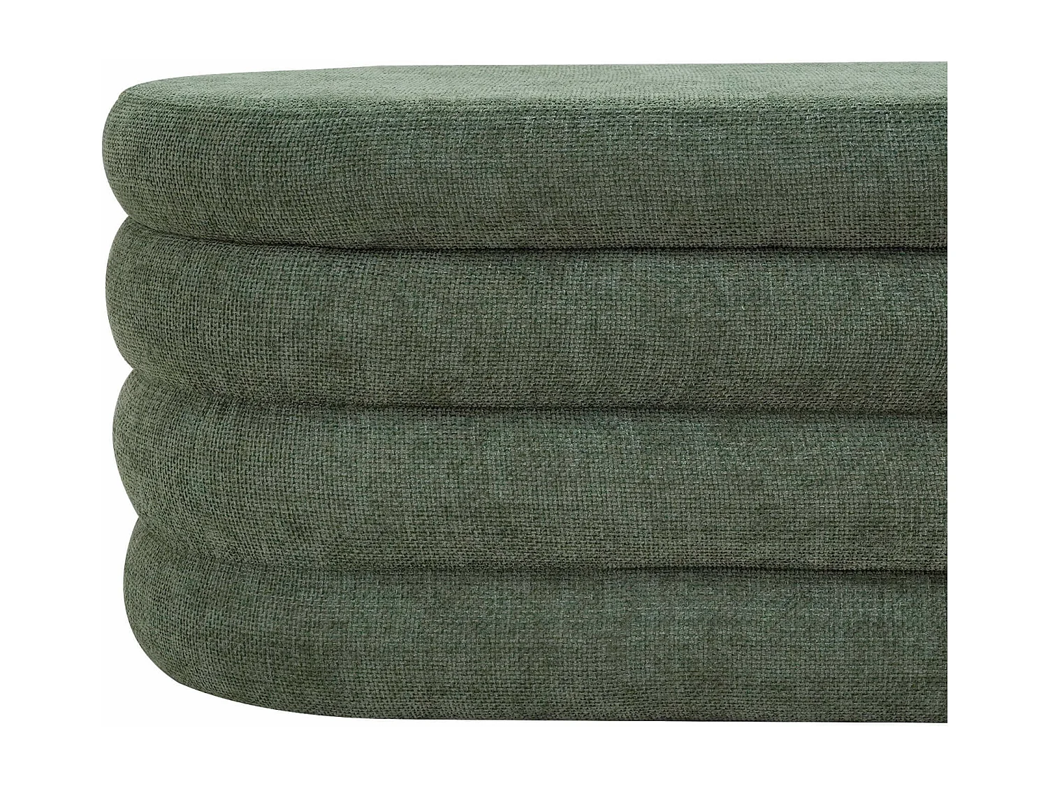 Pufe com armazenamento Rebecca Mobili Zeytin 38x76x38 Tecido de Poliéster MDF Verde escuro Moderno