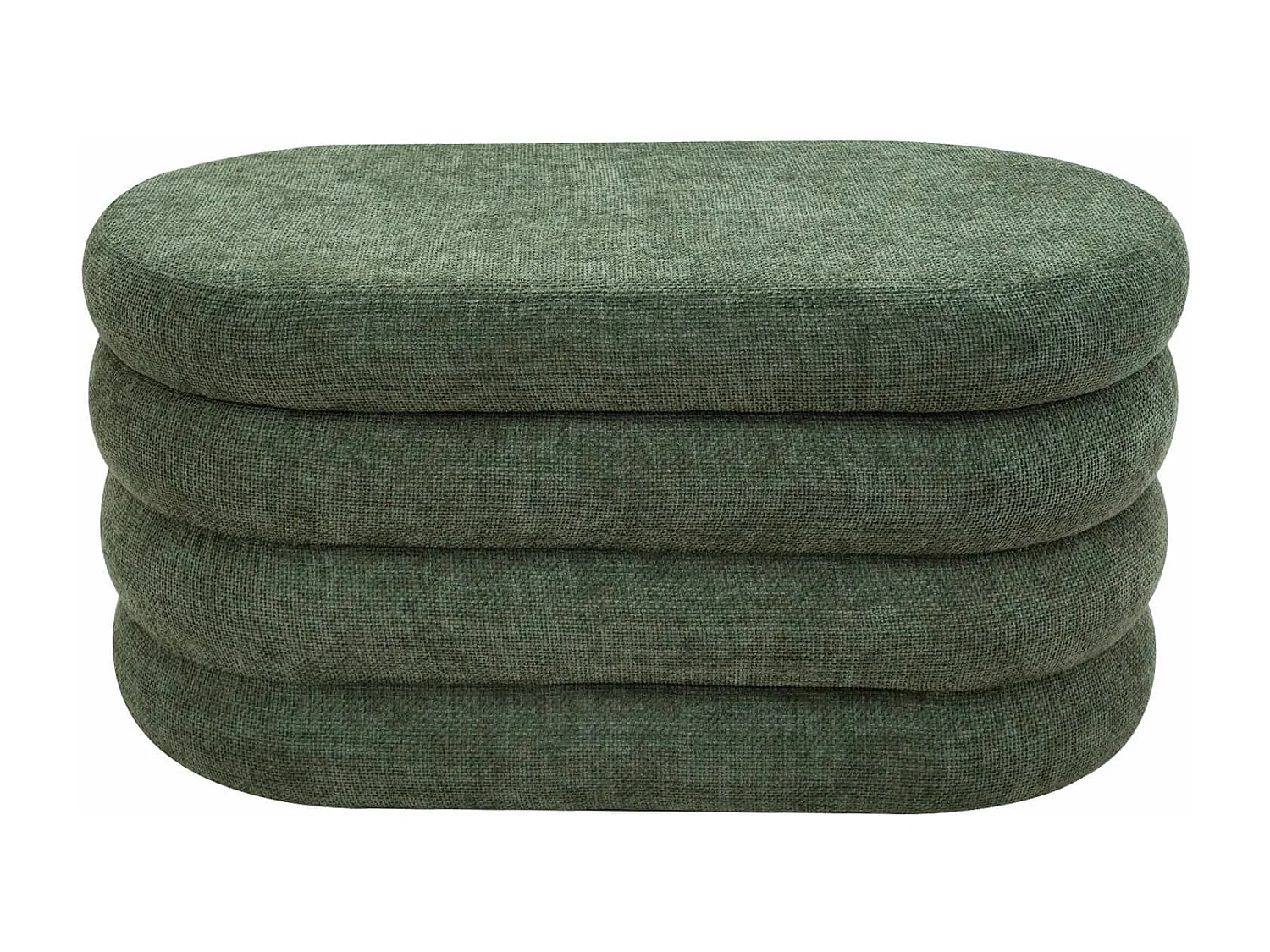 Pufe com armazenamento Rebecca Mobili Zeytin 38x76x38 Tecido de Poliéster MDF Verde escuro Moderno