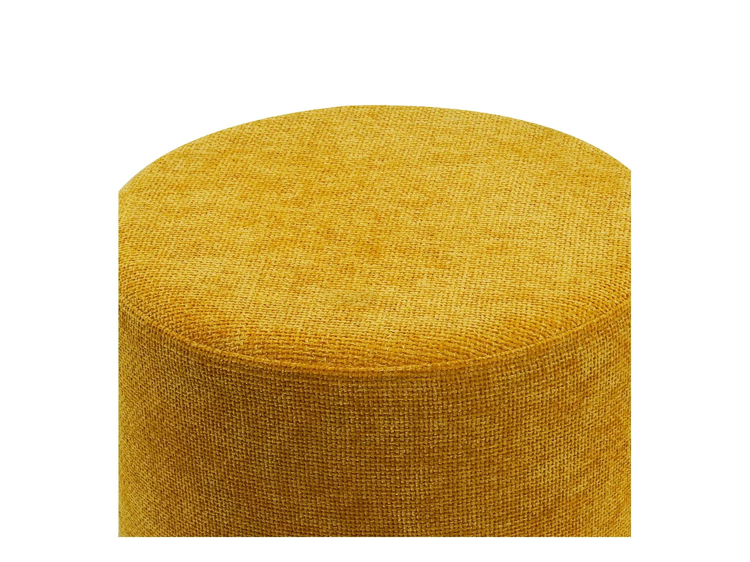 Pouf Cerro 43,5x38x38 Tissu Polyester Acier Jaune Noir Moderne