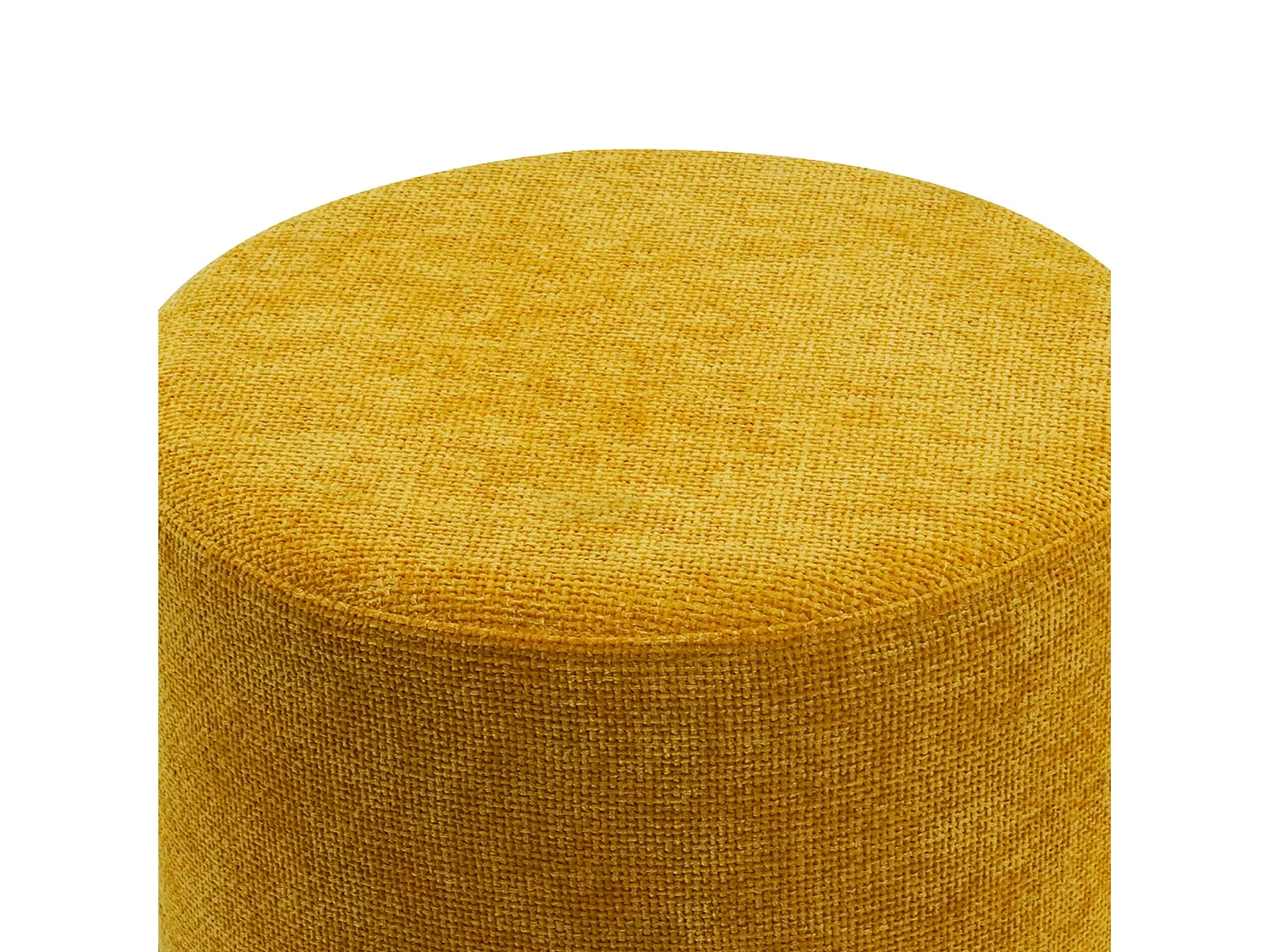 Pouf Cerro 43,5x38x38 Tissu Polyester Acier Jaune Noir Moderne