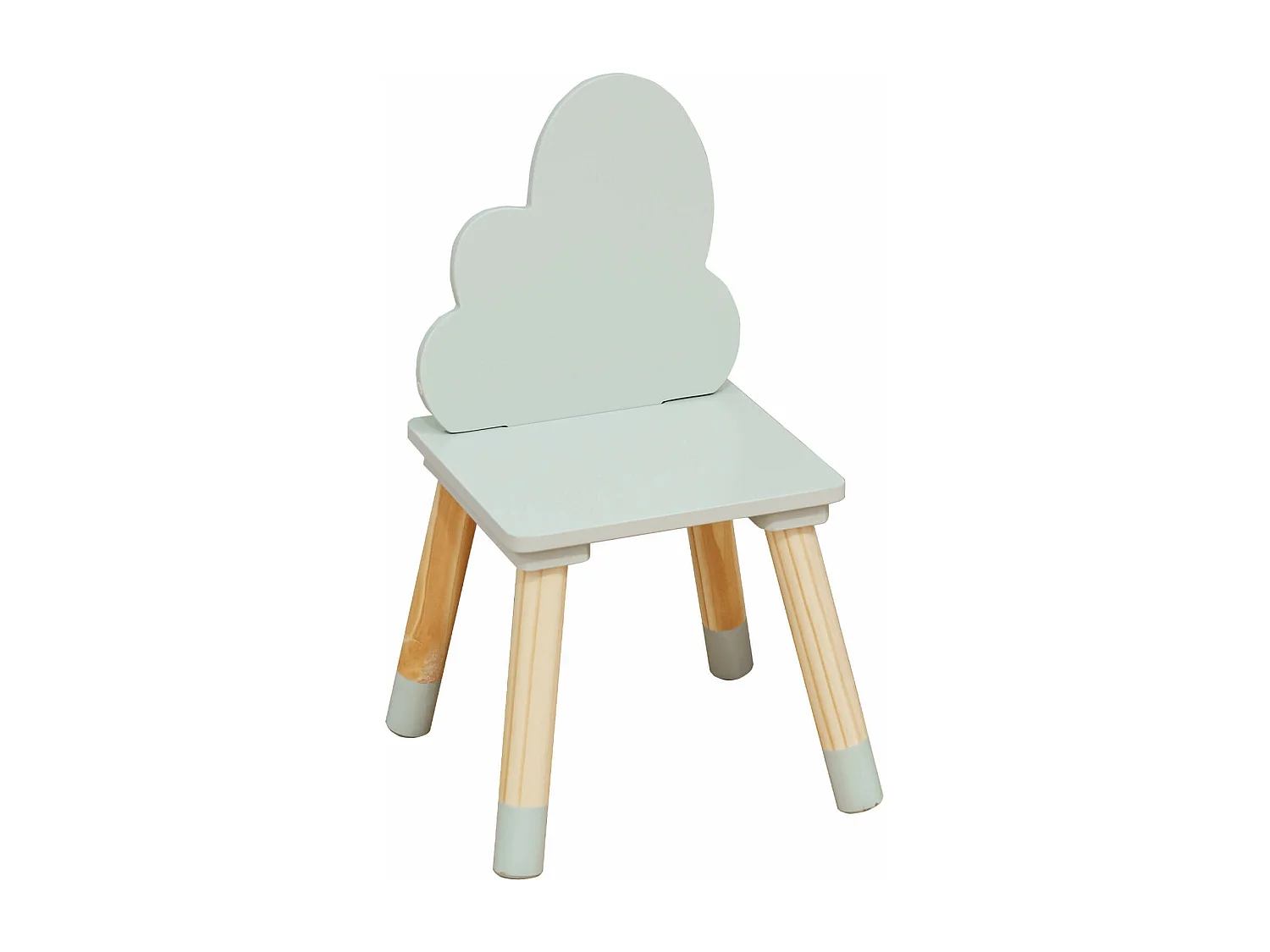 Sedie per Bambini Rebecca Mobili Aspasia 50x25x25 MDF Pino Verde Acqua Marrone SET 2 pezzi