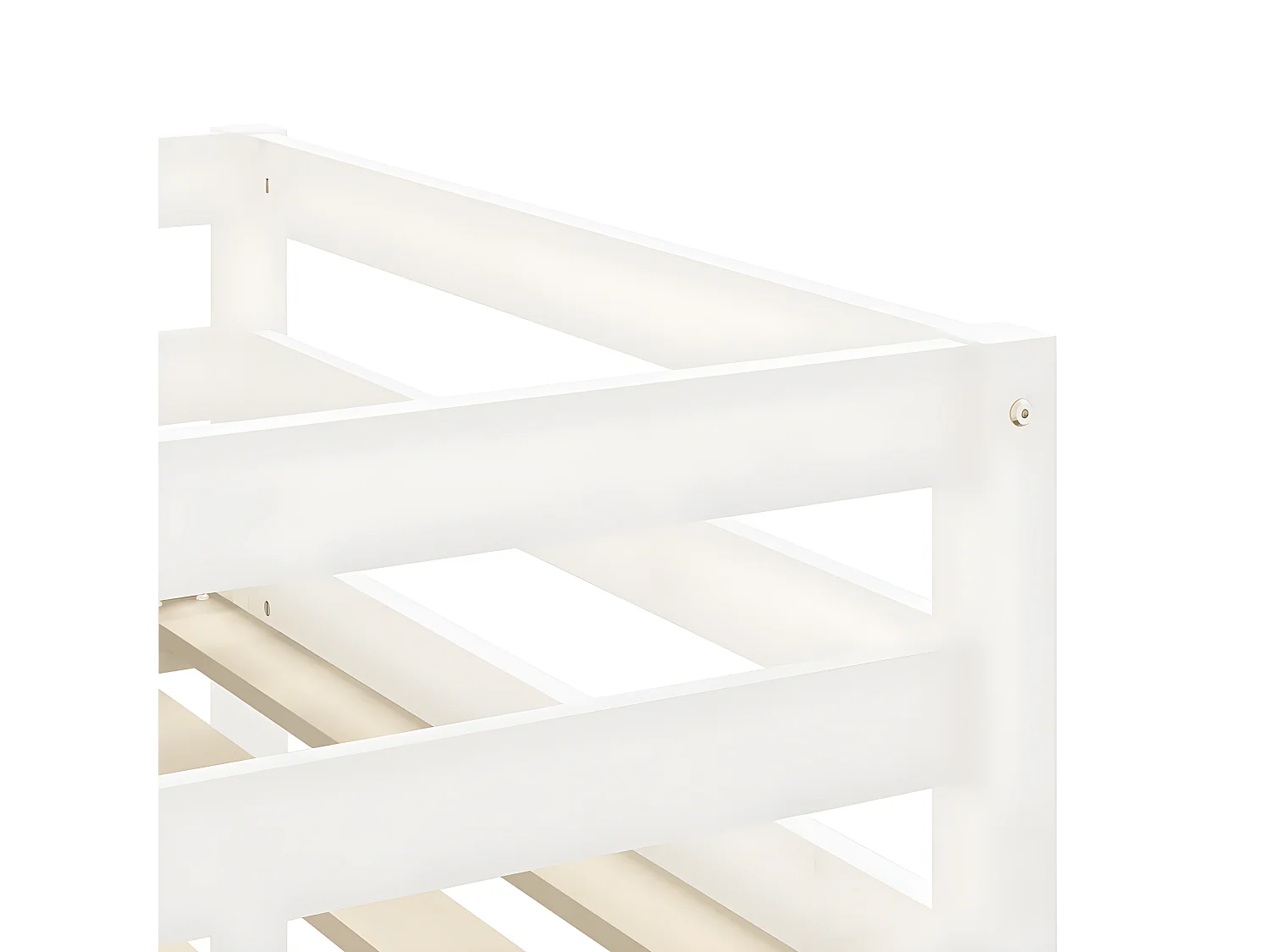 Lit mezzanine enfants et tunnel bleu 90x190 cm bois pin massif