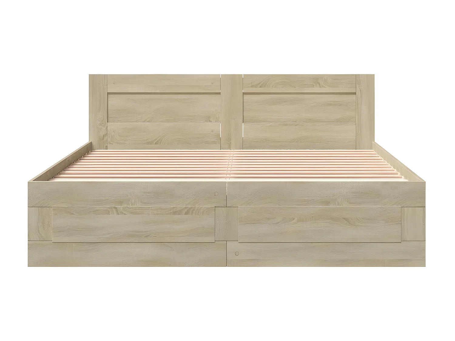 Cama con cabecero madera de ingeniería roble Sonoma 160x200 cm