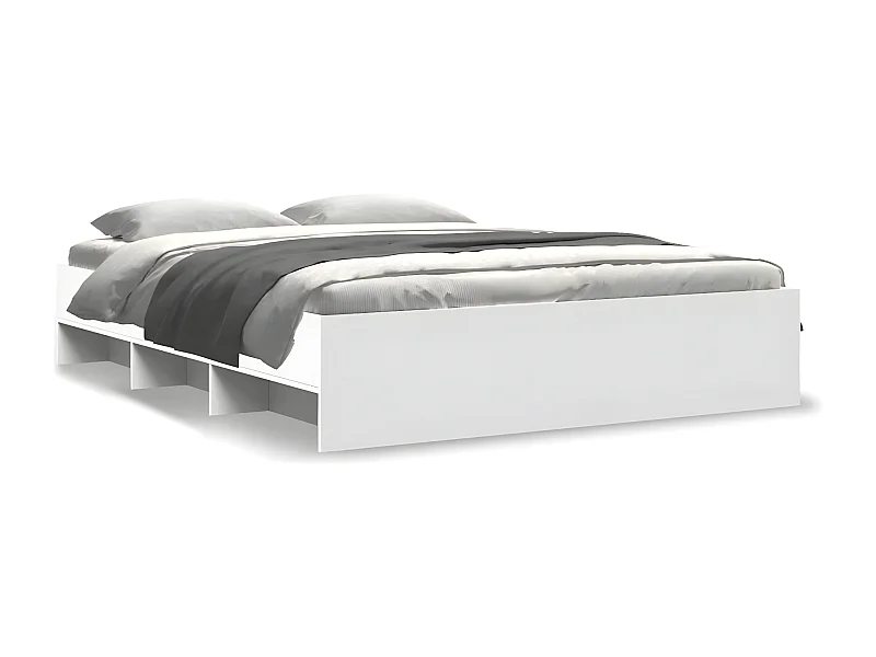 Estrutura de cama 160x200 cm derivados de madeira branco