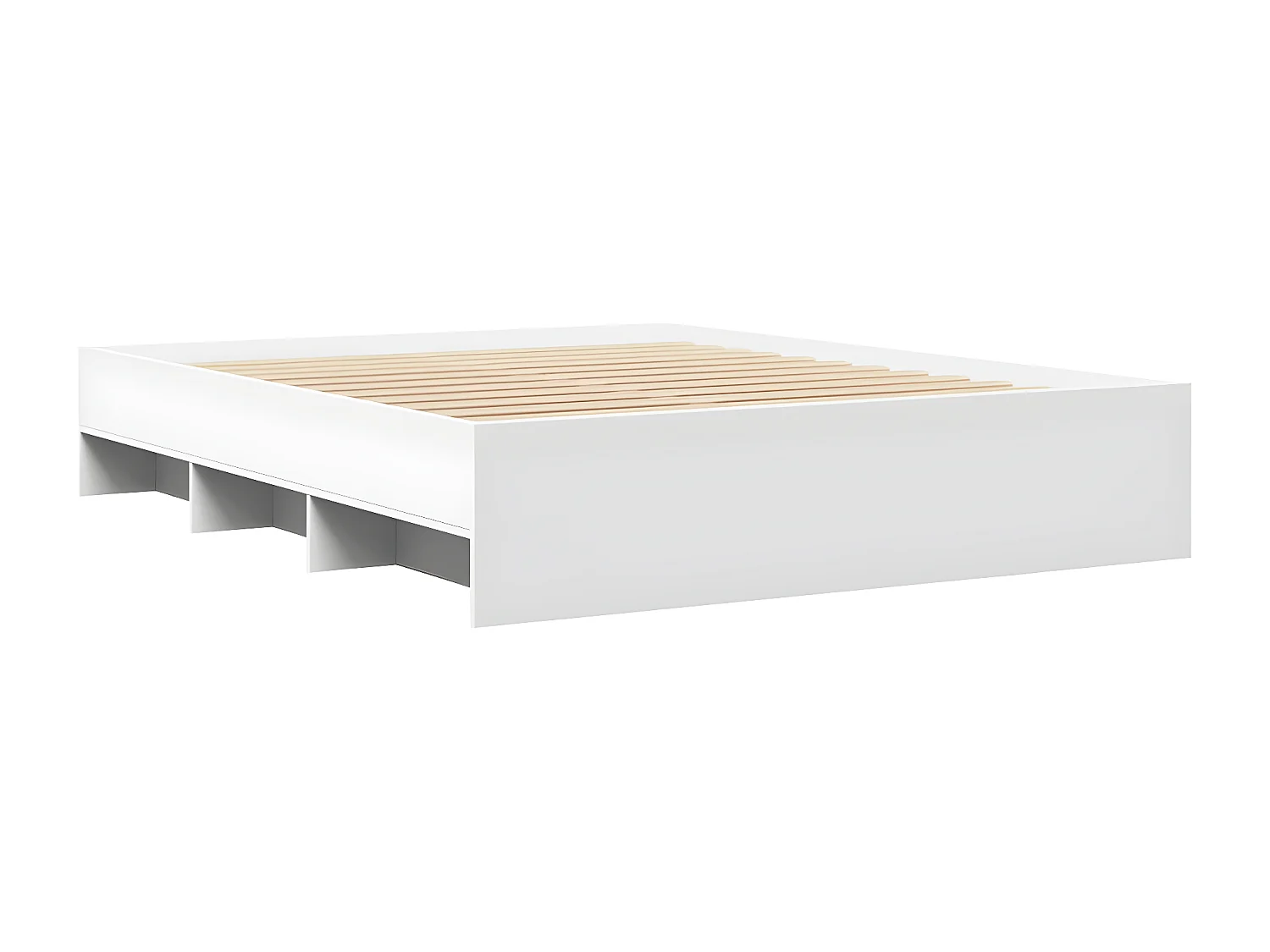 Estructura de cama madera de ingeniería blanca 160x200 cm