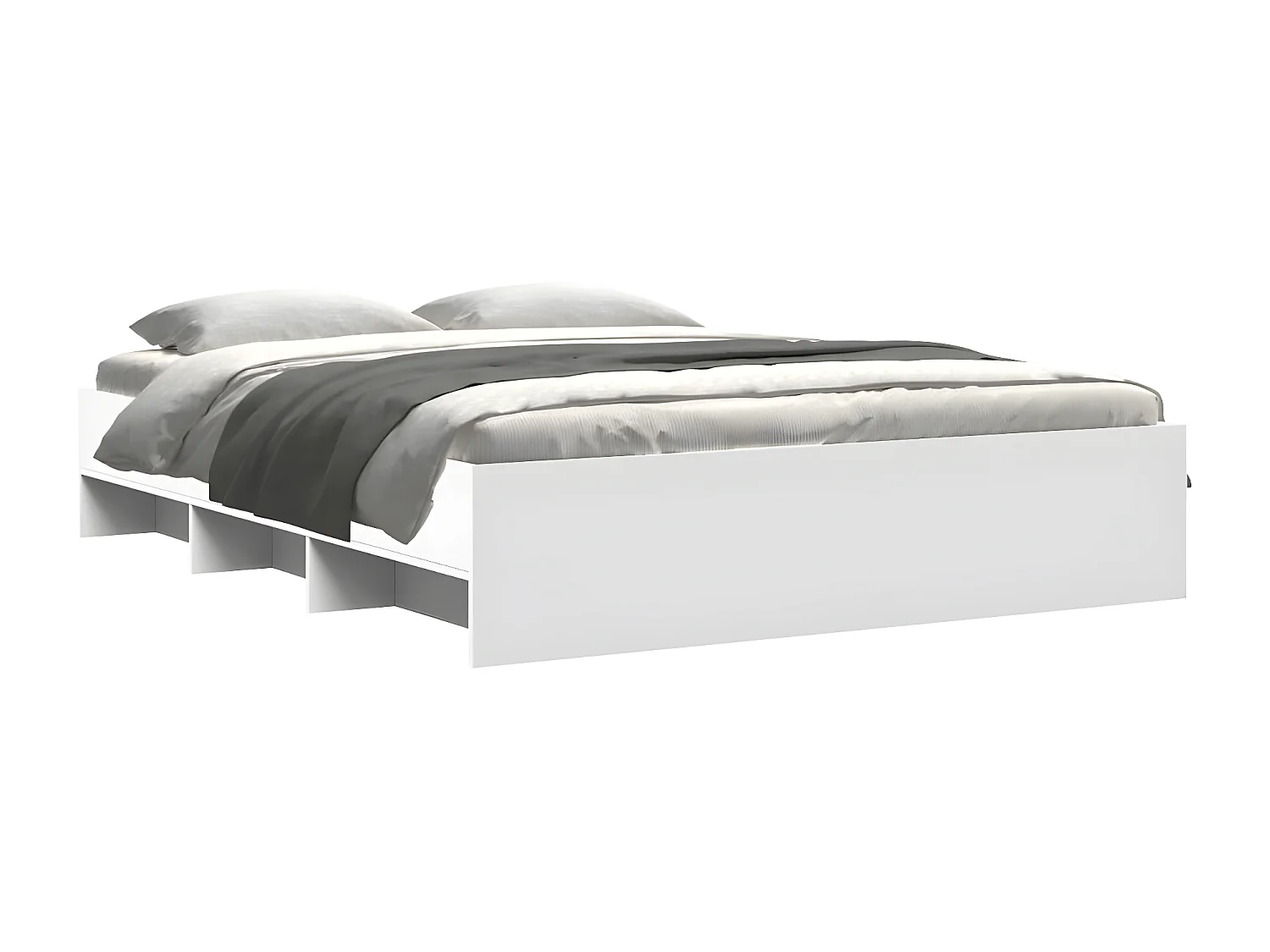 Estructura de cama madera de ingeniería blanca 160x200 cm