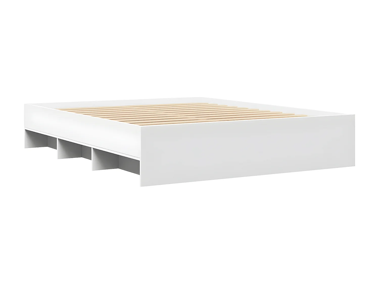 Estructura de cama madera de ingeniería blanca 160x200 cm