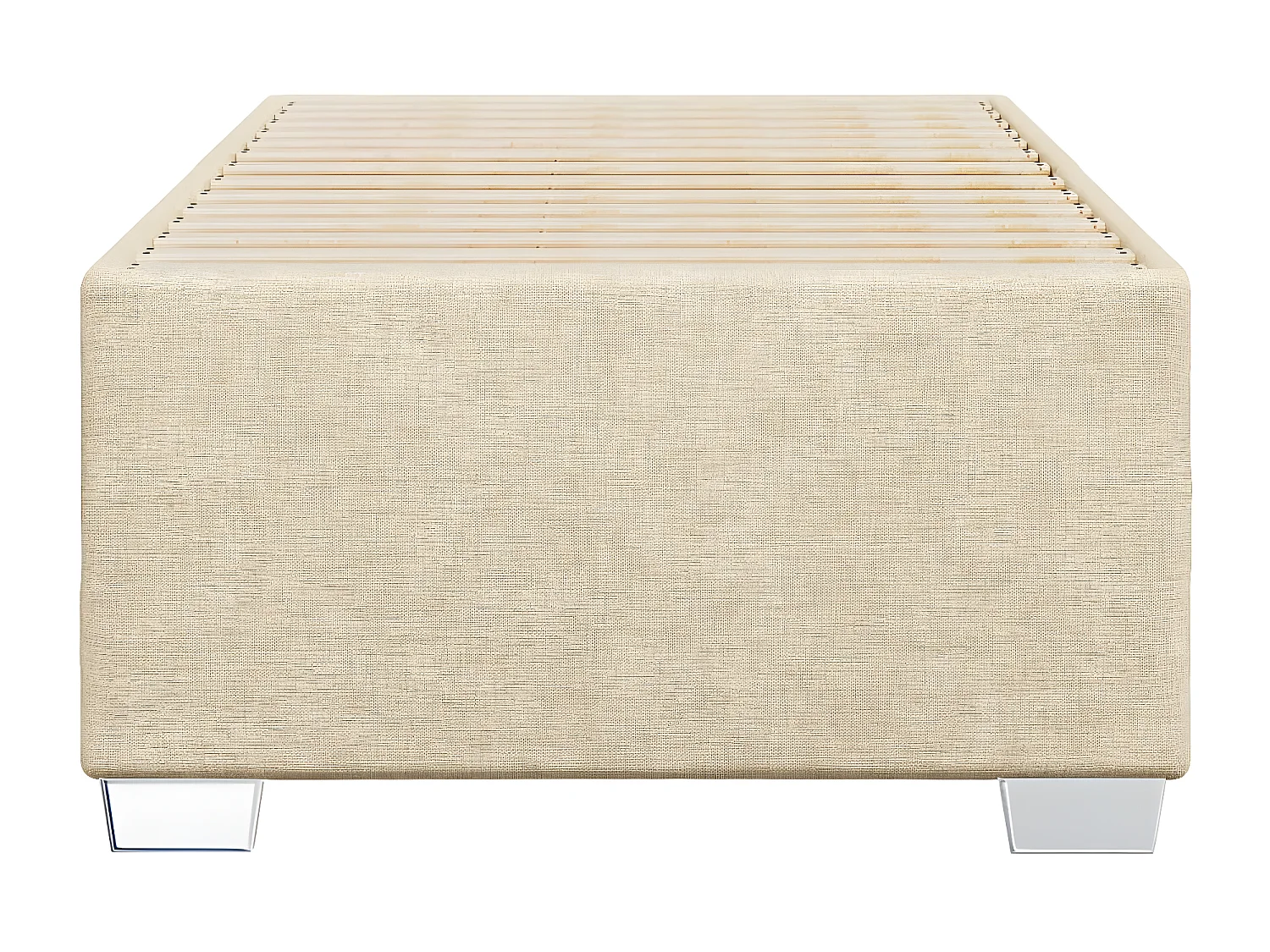 Cadre de lit Crème 90x190 cm Tissu