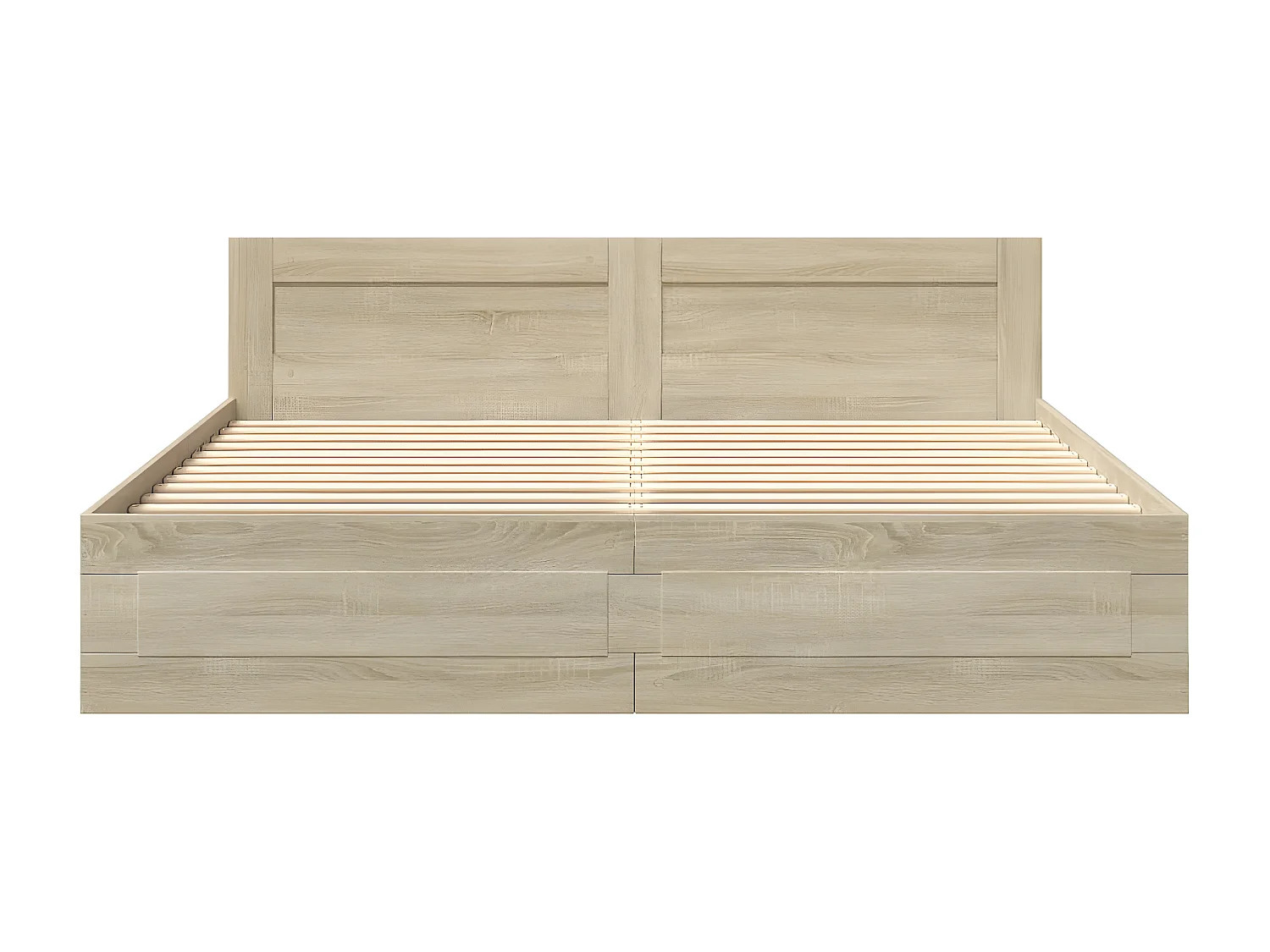 Cadre de lit avec tête de lit chêne sonoma 200x200 cm