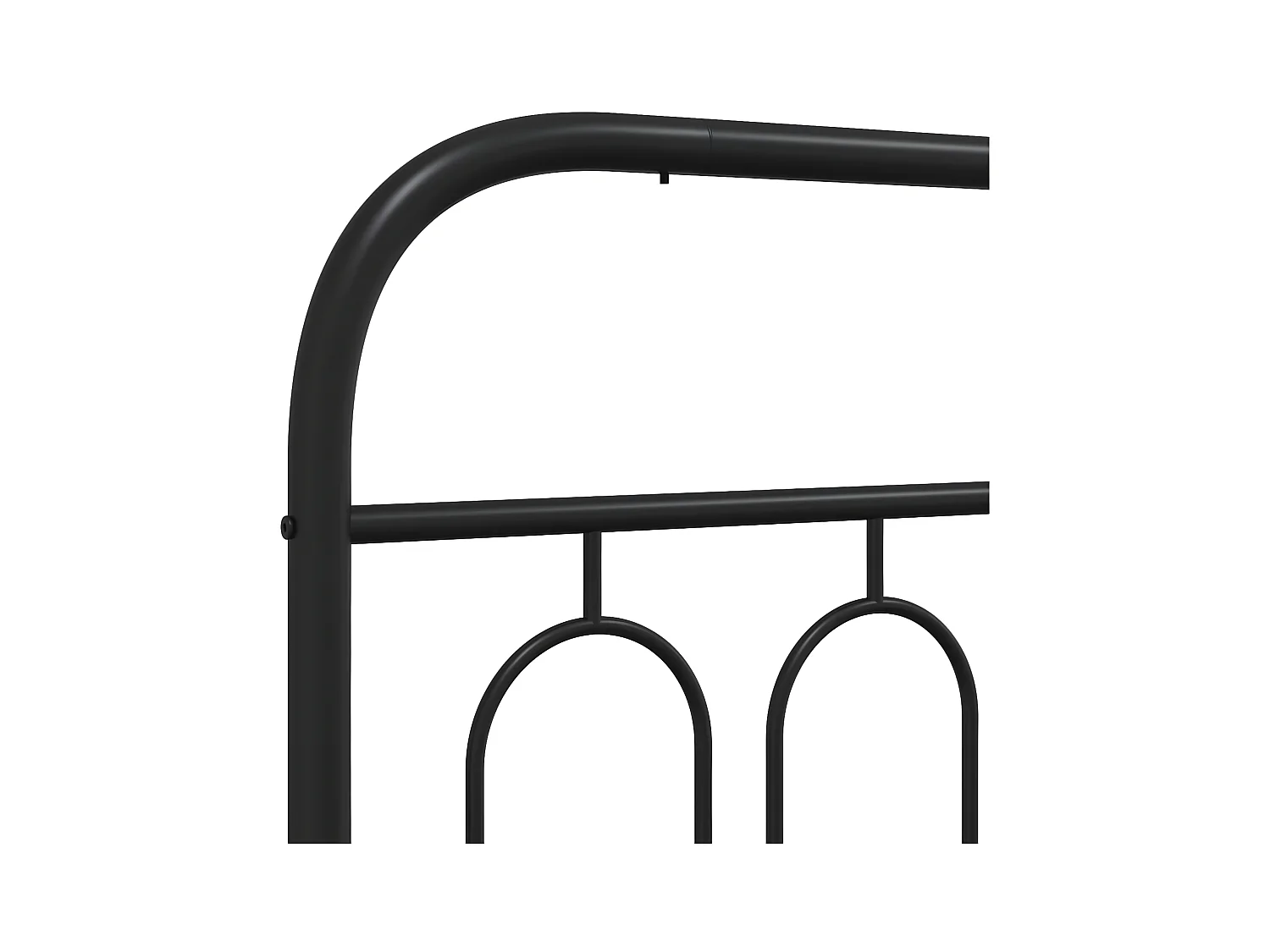 Estructura de cama con cabecero y estribo metal negro 90x190 cm