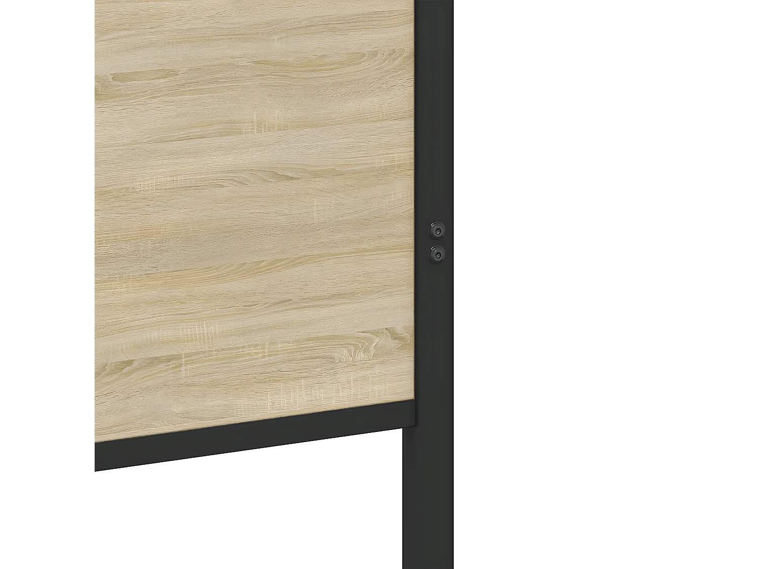 Cama con cabecero y pie de cama metal roble Sonoma 90x200 cm