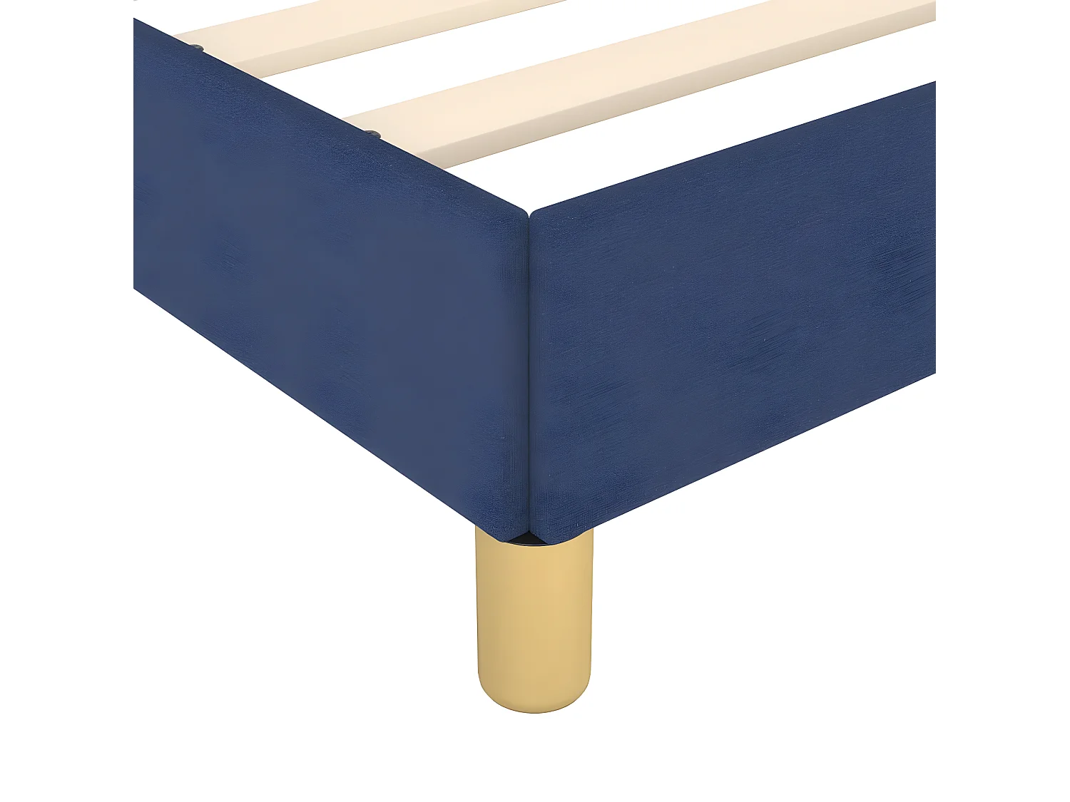 Cadre de lit avec tête de lit Bleu 90x190 cm Tissu