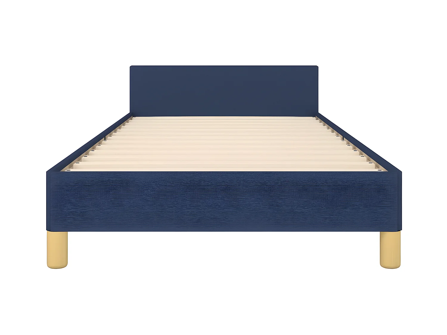 Cadre de lit avec tête de lit Bleu 90x190 cm Tissu