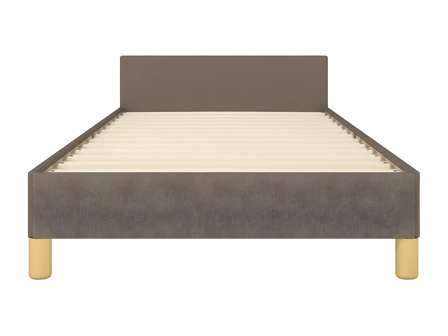 Cadre de lit avec tête de lit Taupe 100x200 cm Tissu