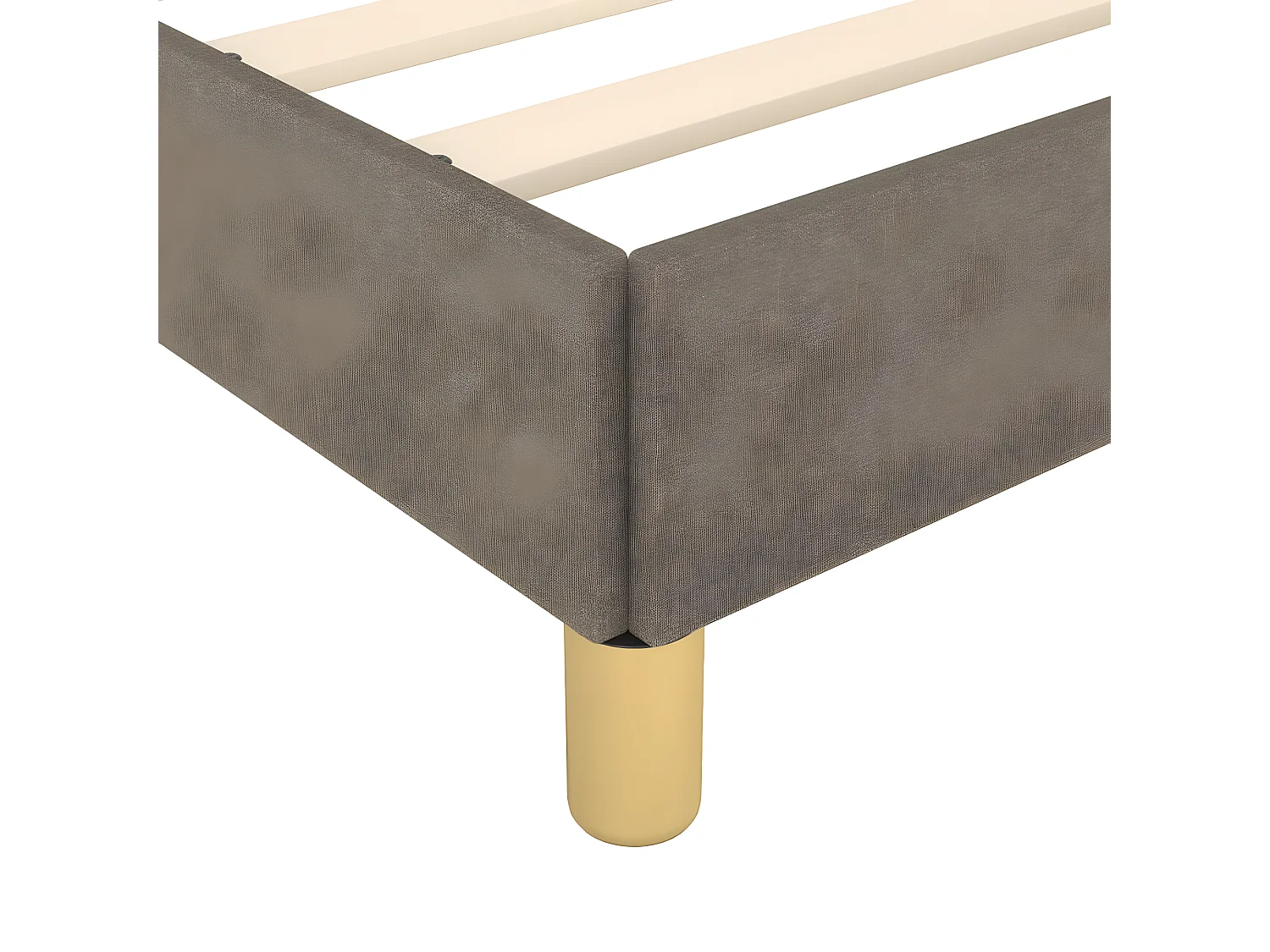 Cadre de lit avec tête de lit Taupe 100x200 cm Tissu
