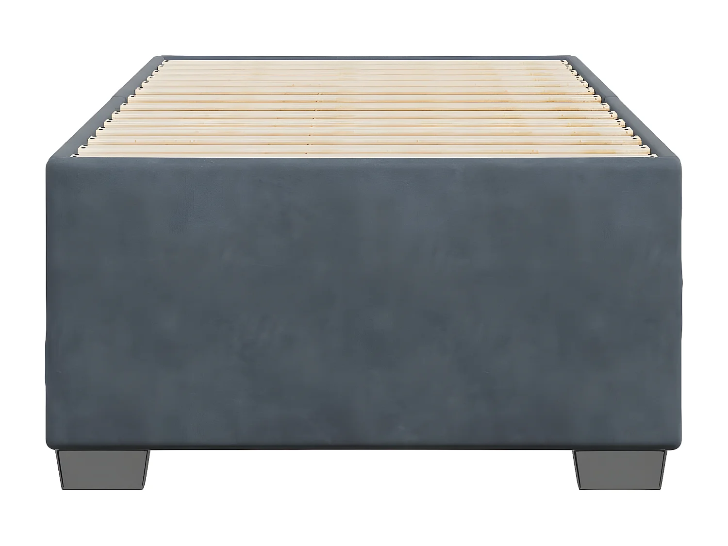 Cadre de lit Gris foncé 90x190 cm Velours