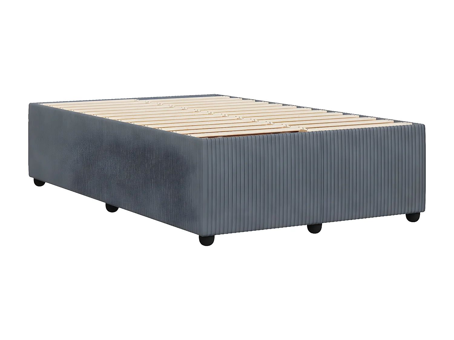 Estrutura de cama 120x190 cm veludo cinzento-escuro