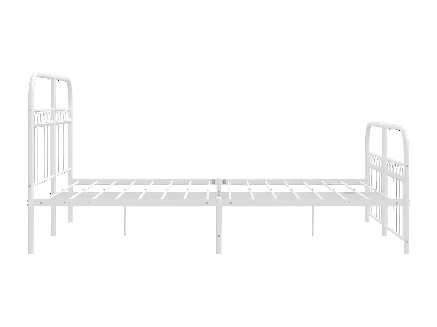 Estructura cama metal con cabecero y estribo blanco 140x200 cm